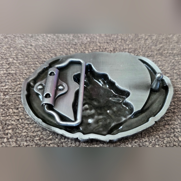 New Native Howling Wolf Feather Wolves Belt buckle - Picture 7 of 7